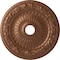 Ekena Millwork Bellona Ceiling Medallion (Canopies up to 3 5/8"), 23 5/8"OD x 3 5/8"ID x 1 1/8"P, Polished Copper CM23BEPOS - alternate 1